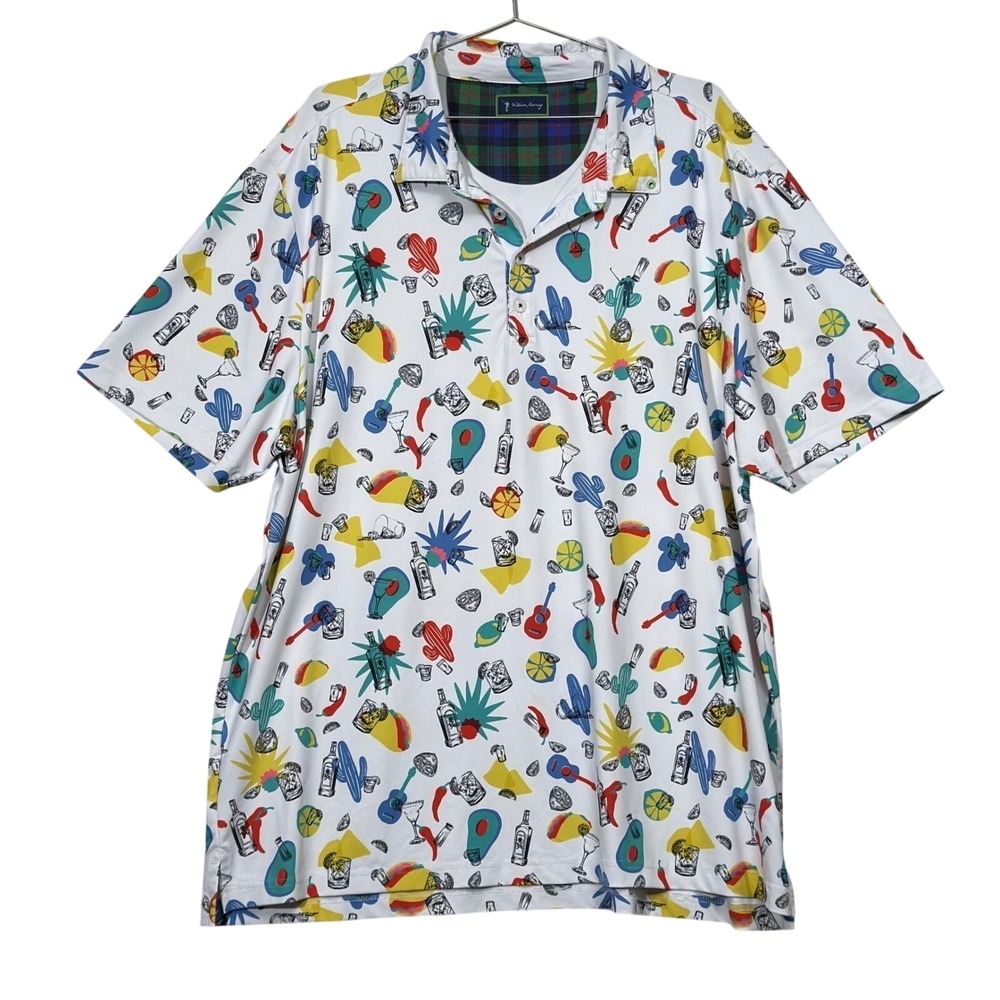 William Murray TnT Polo Shirt Men XXL Performance Taco Drink Novelty